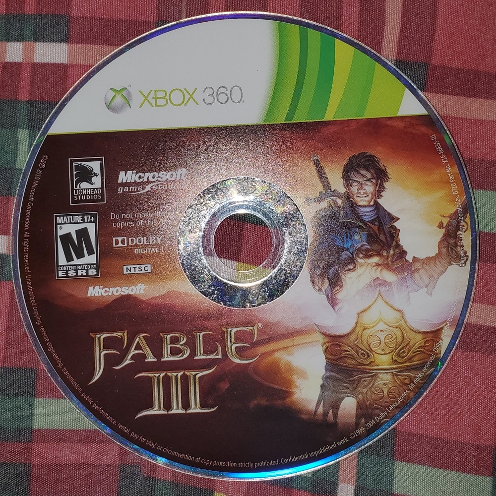 5 for $25 | Xbox 360 Fable 3 Lionhead Studios Microsoft Games Studios